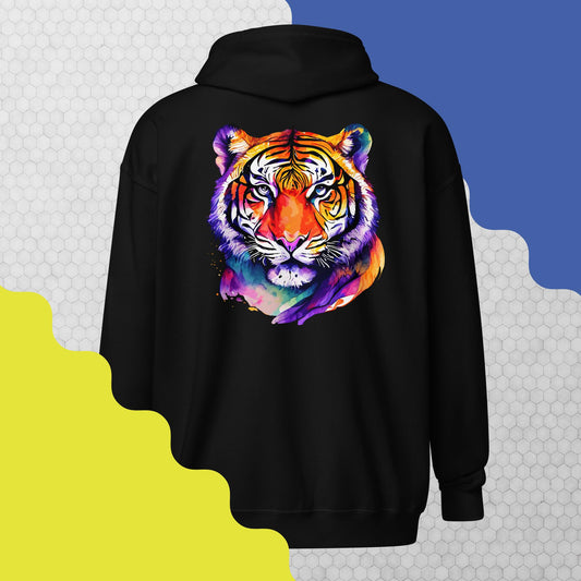 Unisex heavy blend zip hoodie Tiger