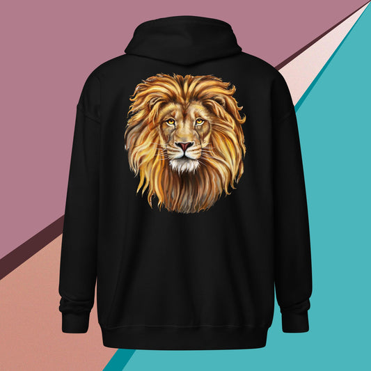 Unisex heavy blend zip hoodie Lion