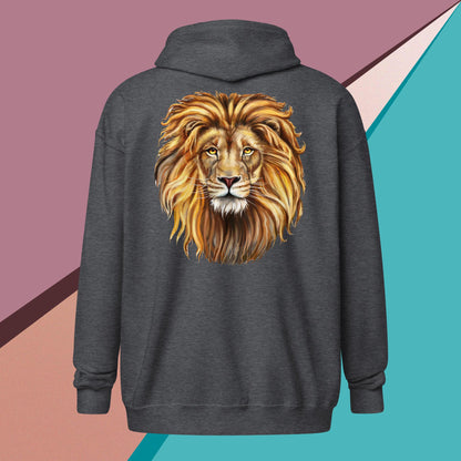 Unisex heavy blend zip hoodie Lion