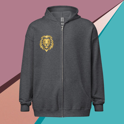 Unisex heavy blend zip hoodie Lion