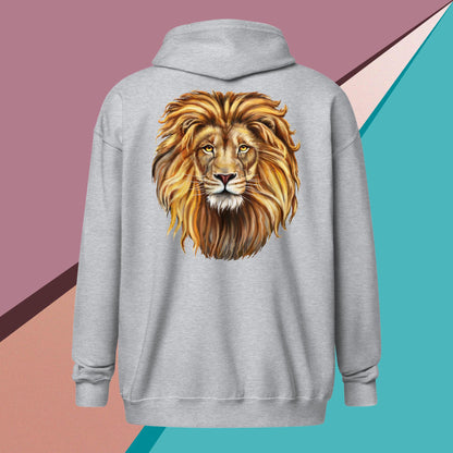 Unisex heavy blend zip hoodie Lion